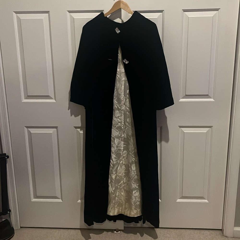 Vintage velvet long coat jacket